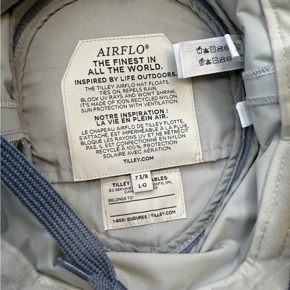 🤍 Tilley LTM2 Airflo Wide Brim Hat 7 3/8 🤍 - Picture 6 of 6